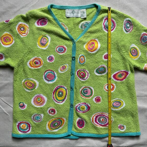 Design Options by Philip and Jane Gordon Y2K Swirley Easter Sweater Womens Large - Picture 6 of 6